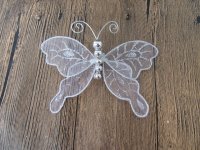 6Pcs White Butterfly Clip-on Decoration Hair Clip