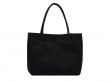 1Pc Simple Black Hemp Handbag Tote Shoulder Bag Women's Bag