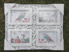 (image for) 1Pc Baroque Design White 4in1 Picture Photo Frame