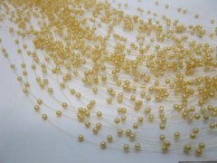 60Strands Yellow Beaded Garland for Wedding Craft Dia.3mm 60Strands Yellow Beaded Garland for Wedding Craft Dia.3mm