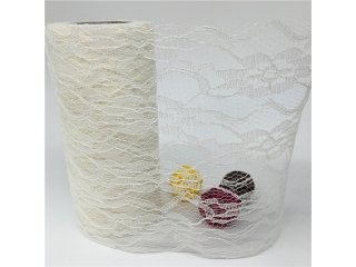 (image for) 4Roll X 10Yds Ivory Lace Tulle Roll Spool DIY Wedding Decoration