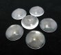 24Pcs Clear Round Glass Magnifying Cabochon Tiles 25x6mm Retail