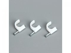 12Pkts X 6Pcs Cable Clips Flat Clips Cable Fixer 20mm Retail Pac