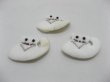 (image for) 100pcsWhite Padded Appliques Craft Cats Embellishments