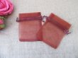 (image for) 98Pcs Red Wine Drawstring Jewelry Gift Pouches 10x8cm