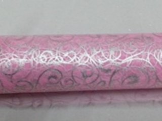 4x1Roll Pink Organza Ribbon 49cm Wide for Craft ac-ft380
