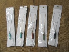 (image for) 10Pcs Pendant Hexagon Prism Beads Charms Necklace Assorted