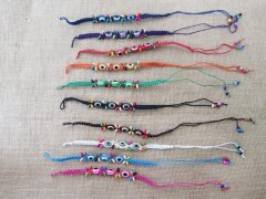 (image for) 20Pcs Handmade Unique Eyeball Knitted Bracelets Mixed