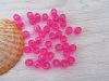 1100 Transparent Clear Fuschia Barrel Pony Beads 6x8mm