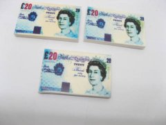 (image for) 50 Novelty 20 Pound Money Erasers st-e-ch7