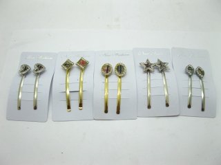 1x12 Pairs New Metal Hair Clips Barrettes (image for) 1x12 Pairs New Metal Hair Clips Barrettes