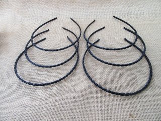 (image for) 1Pc Black Twisted Design Headbands Hair Band Hair Loop 4mm