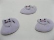 (image for) 100pcs Purple Padded Appliques Craft Cats Embellishments