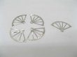 500 Silver fans Charms Pendants Earring Connector (image for) 500 Silver fans Charms Pendants Earring Connector