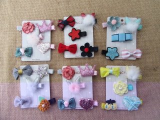 (image for) 1Sheet X 5Pcs Hair Clip Hairpins Hair Ornaments For Girls