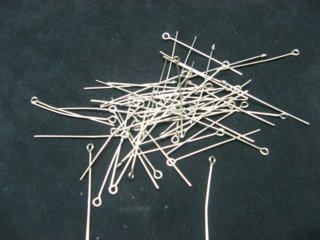 500gram Nickel Plated 50mm Eye Pins Jewellery Finding (image for) 500gram Nickel Plated 50mm Eye Pins Jewellery Finding