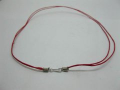 95 Red 2-String Waxen Strings For Necklace Nickel Clasp 95 Red 2-String Waxen Strings For Necklace Nickel Clasp