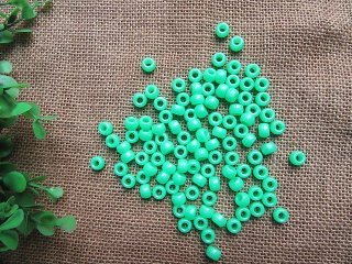 500g Light Green Barrel Pony Beads Loose Bead 8mm (image for) 500g Light Green Barrel Pony Beads Loose Bead 8mm