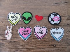 (image for) 9Pkts Sew On Patch Badge Fabric Clothes Craft Sticker Transfer A