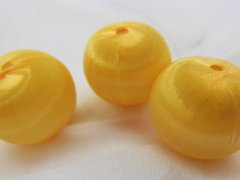 (image for) 190 pcs Thread Braided Yellow Ball for Decoration Craft 23mm Dia