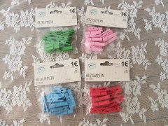12Pkts X 12Pcs Wooden Photo Paper Clip Clothes Pegs Mixed 12Pkts X 12Pcs Wooden Photo Paper Clip Clothes Pegs Mixed