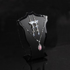 10Pcs Black Necklace Earrings Display Bust Rack Stand