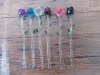 12Pcs Crystal Rose Flower Sculptures Figurines Decoration Mixed