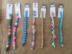 (image for) 12Strings Polymer Beads Strands DIY Craft Jewelry Accessories