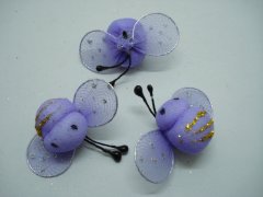 (image for) 100 Linght Purple Cute Bee Charms Jewellery Crafts