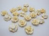 195 Ivory Fimo Rose Flower Beads Jewellery Findings 2cm