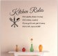 4X Removable Kitchen Rules Wall Stickers Decal Room Home Decor