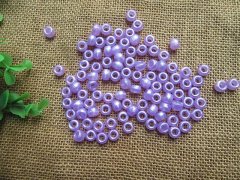 500g Pearlescent Purple Barrel Pony Beads Loose Bead 8mm 500g Pearlescent Purple Barrel Pony Beads Loose Bead 8mm