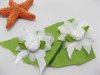 100 White Hand Craft Satin Ribbon Flowers Embellishment