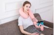 (image for) 1Pc Lazy Unicorn U-Shaped Neck Pillow w/Phone Holder Travel Pill
