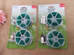 (image for) 2Pcs x 30m DIY Garden Tie Plant Twist Tie Wire Cable Reel with C