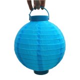 6Pcs Blue Battery Operated Paper Lanterns Wedding Party Favor 20