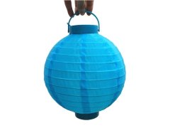 (image for) 6Pcs Blue Battery Operated Paper Lanterns Wedding Party Favor 20