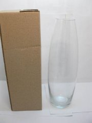 11X Wedding Clear Glass Oval Vase 30cm High