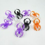 6Packs x 50Pcs Spiders Halloween Ring Props Toy Party Favor