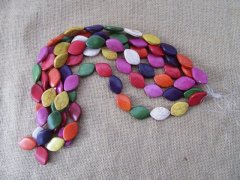 (image for) 6Strands X 13Pcs Diamond Gemstone Beads Mixed Color 30x20x6mm