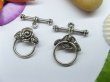 50sets Metal Rose Toggle Clasp yw-ac-tc64 (image for) 50sets Metal Rose Toggle Clasp yw-ac-tc64