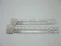 48Pcs White Heart Tube Bubble Wedding Favor