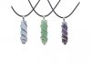 3Pcs Crystal Stone Sword Shape Handmade Silver Wire Winding 3Pcs Crystal Stone Sword Shape Handmade Silver Wire Winding