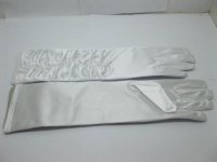 1Pair White Wedding Dress Bridal Gloves 36cm