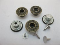 500Sets New Jeans Carved Button 16mm