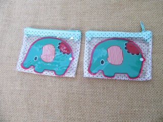 24Pcs Elephant Pattern Wallets Zipper Coin Purse