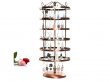 1X Copper Revolving 6-Layer Earring Display Rack-144 pairs