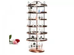 1X Copper Revolving 6-Layer Earring Display Rack-144 pairs