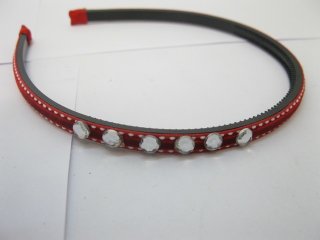 1Pc Red Hair Bands Hairbands W/Rhinestone