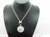 60 Metal Chain Necklace with Round Pendant